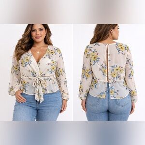 Forever 21 Plus women floral blouse size 0X